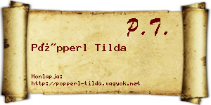 Pöpperl Tilda névjegykártya